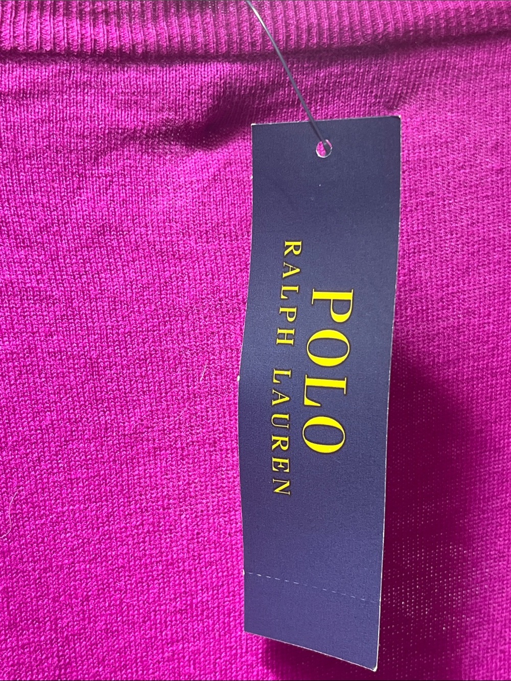 Polo Ralph Lauren XL V-Neck Sweater in Berry soft luxury New with tags - Picture 6 of 12